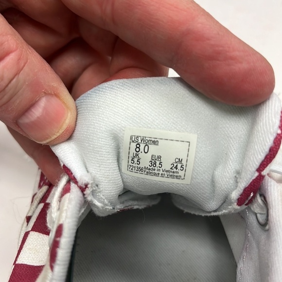 Vans Checkerboard Sneakers - women’s size 8. VGUC - Picture 6 of 6